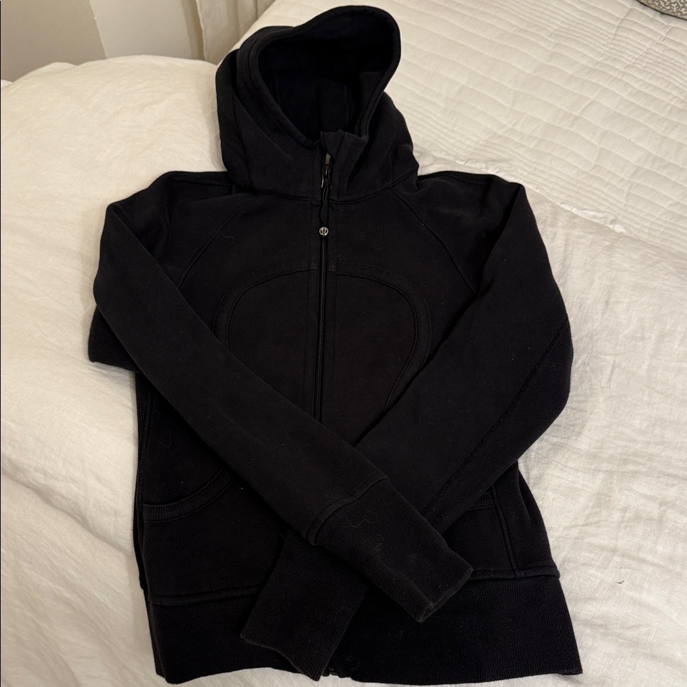 Lululemon Athletica Black Zip-Up Jacket Original Scuba Vintage Size 6